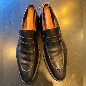 Men's Magnanni Black Leather Loafers